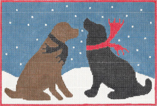Evening Snow Dogs