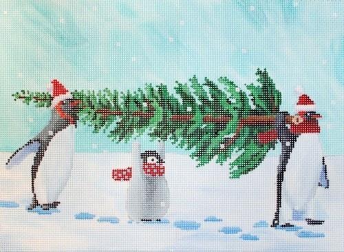 Penguins Bringing Home The Tree