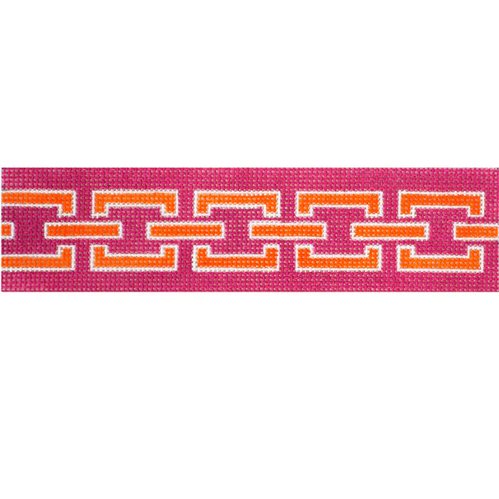 Chain Link Key FOB - Pink & Orange