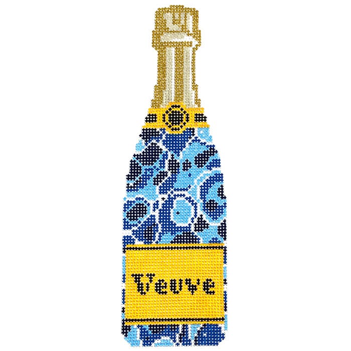 Champagne Bottle - Blue Marble