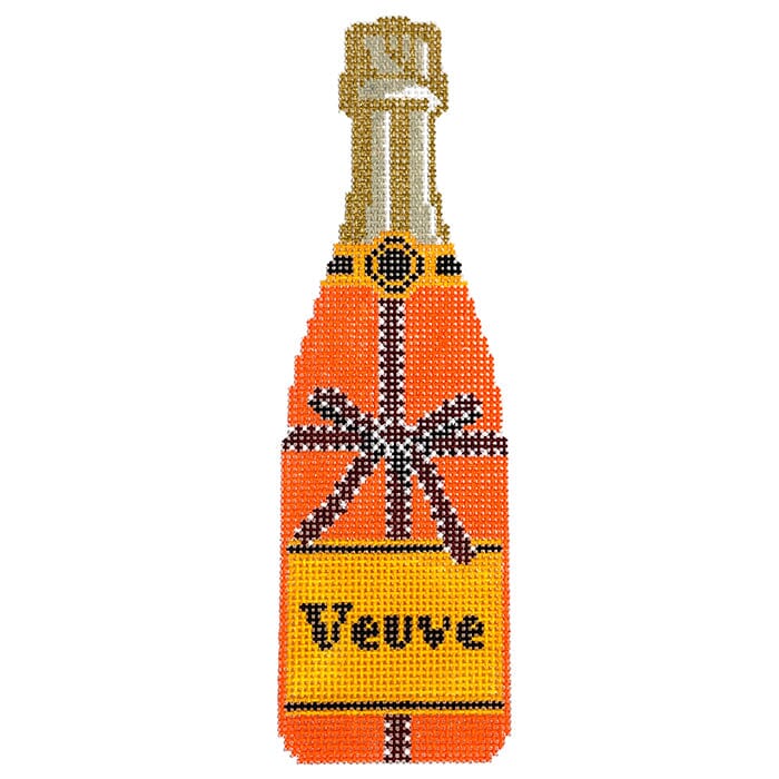 Champagne Bottle - Orange Bow