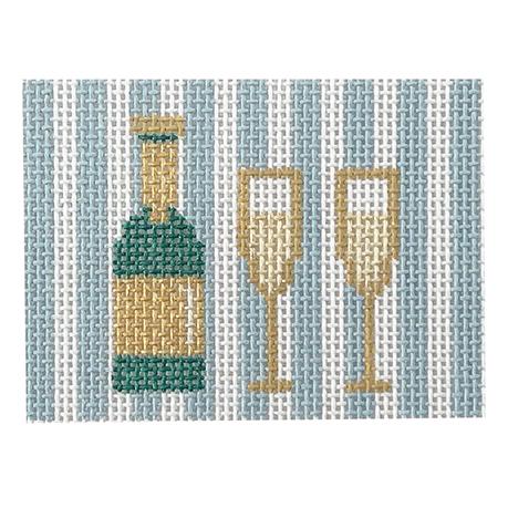 Champagne with Stripes - Blue