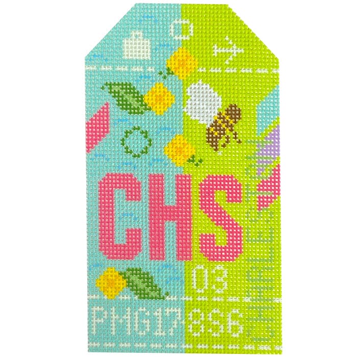 Charleston 2.0 CHS Retro Travel Tag (Bee)