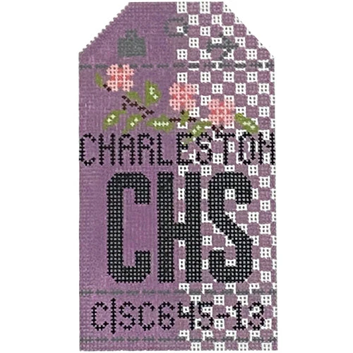 Charleston CHS Retro Travel Tag