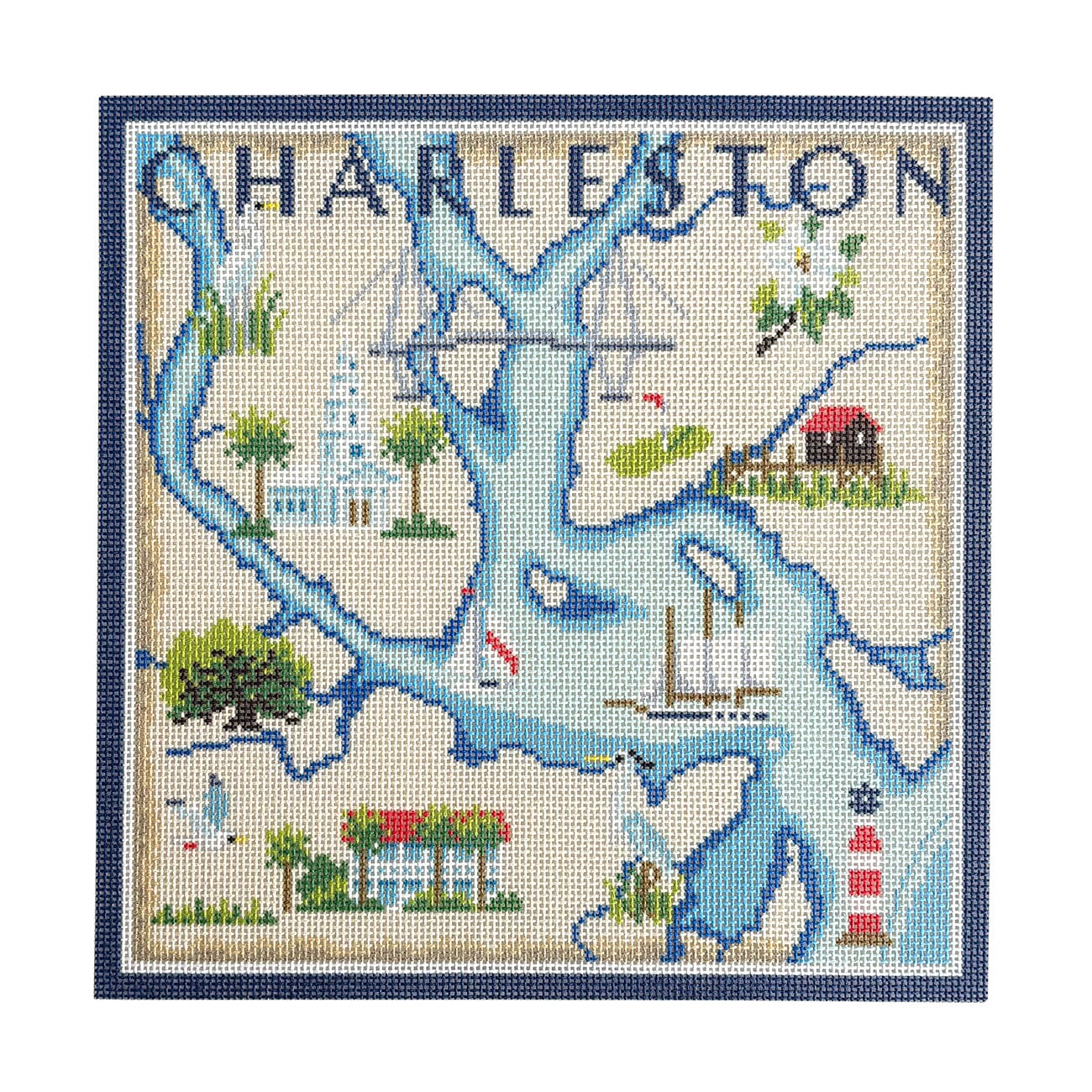 Charleston Map on 18 with Stitch Guide - Image 3