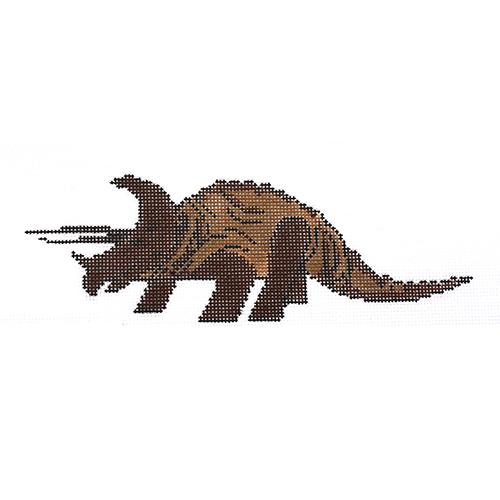 Brown Triceratops Dino Ornament