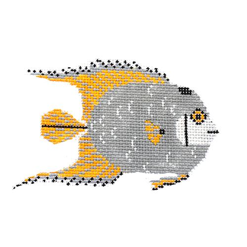 Fish - Gray and Yellow Ornament