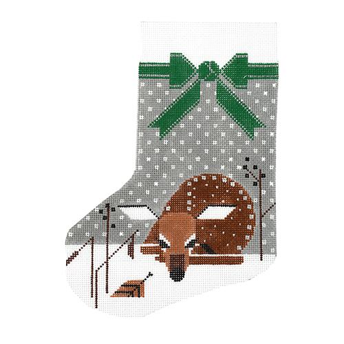 Snow Fawn Mid-Size Stocking on 13