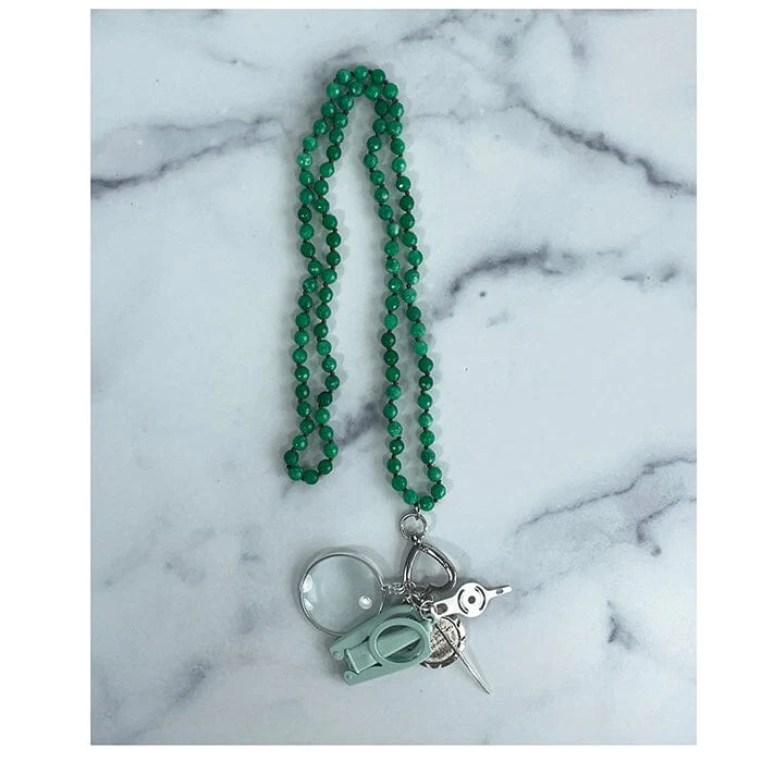 Up Up Chatelaine Gemstones Necklace - Shamrock Green