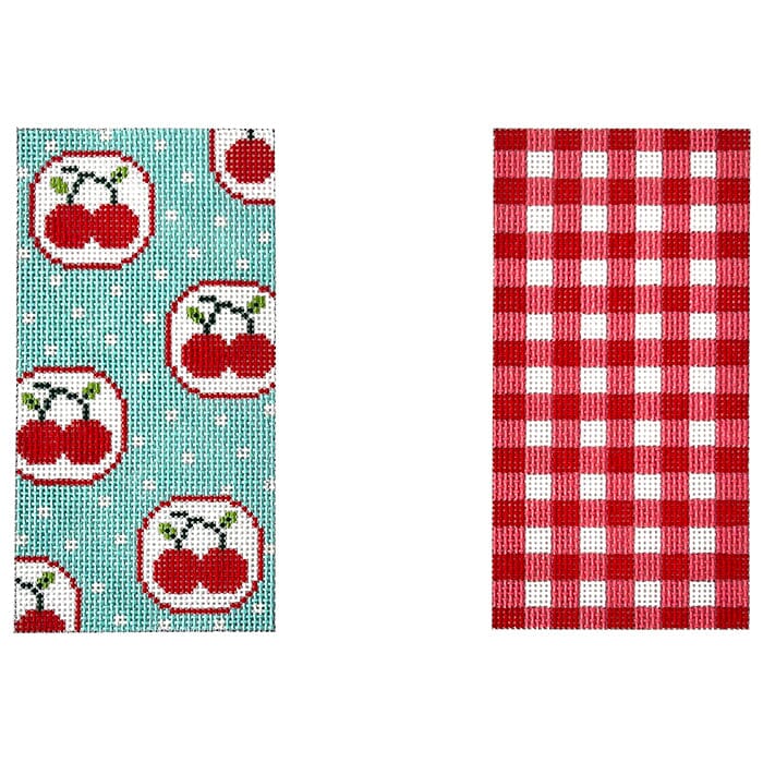 Cherries on Turquoise Eyeglass Case