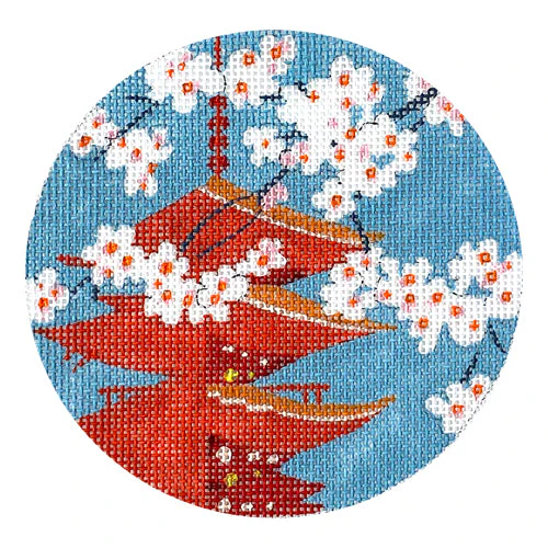 Japanese Cherry Blossom 4" Round
