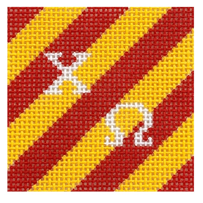 Chi Omega 2" Stripe Square