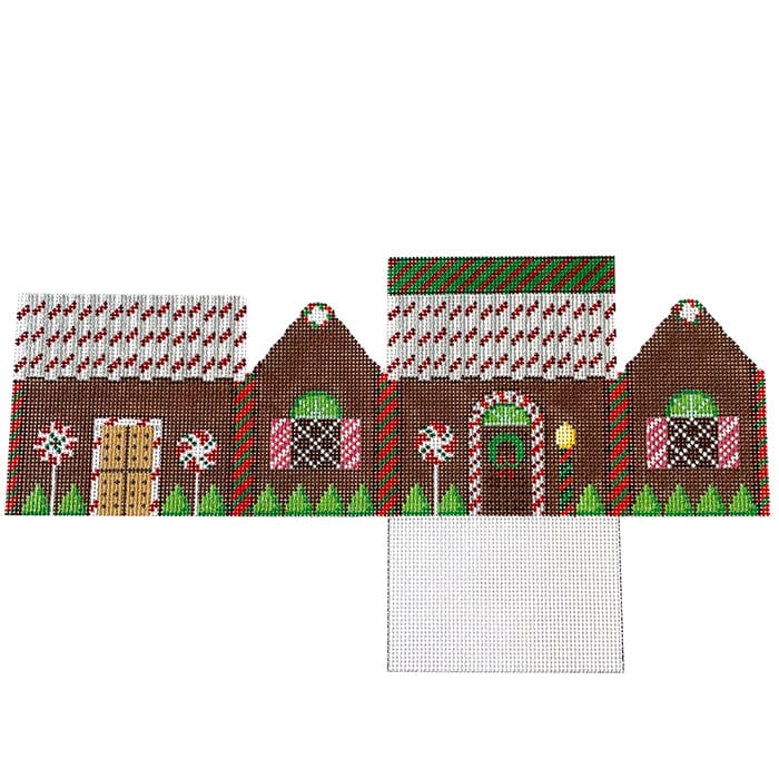 Chocolate and Peppermint Sticks, 3D Gingerbread House