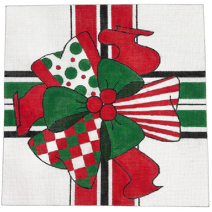 Christmas Berry Bow 12x12