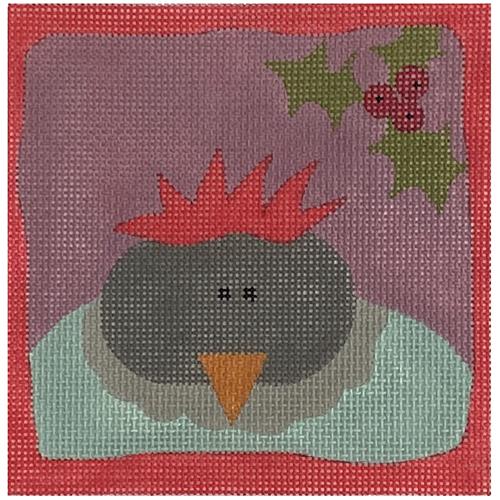 Christmas Bird with Holly