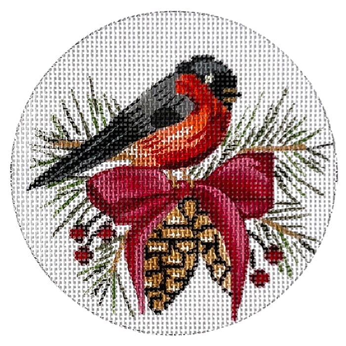 Christmas Chickadee and Pinecone Ornament