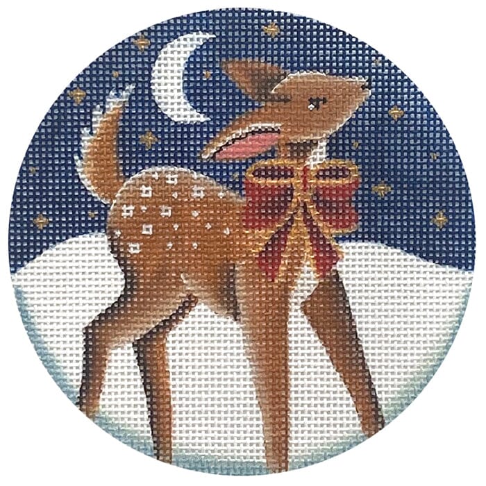 Christmas Fawn Round