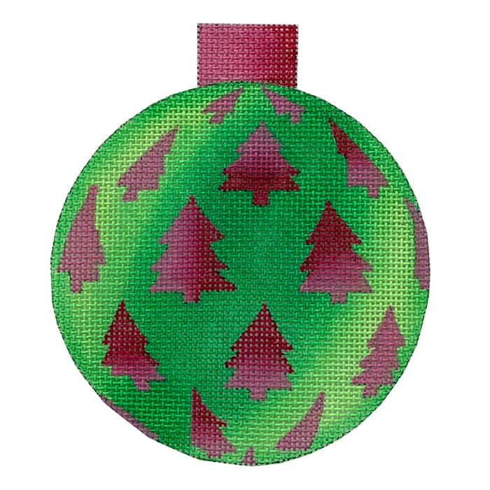 Christmas Ornament - Green & Pink Trees