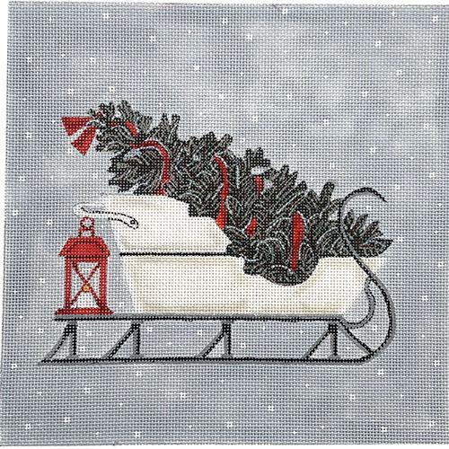 Christmas Sled with Tree
