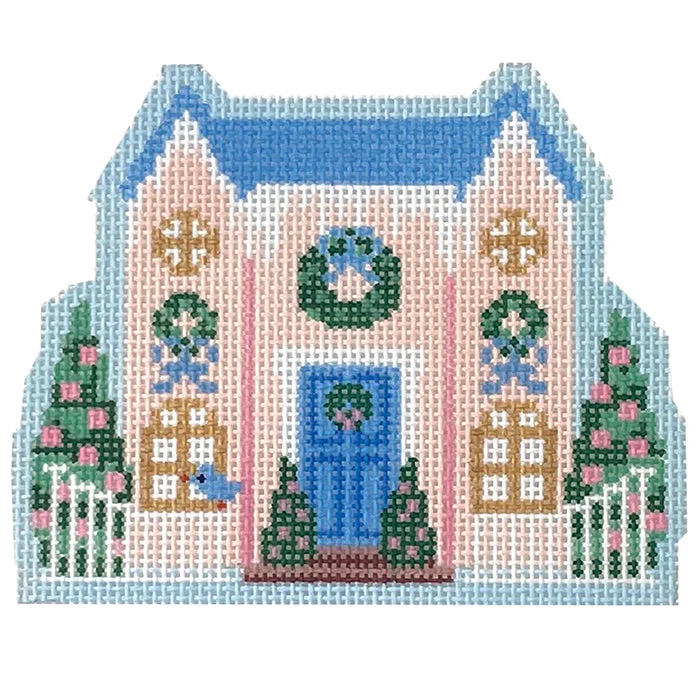 Christmas Village Pink House on 13