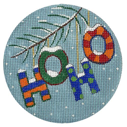 Christmas Words - Ho Ho in Blue & Orange