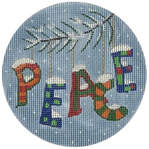 Christmas Words - Peace in Blue & Orange
