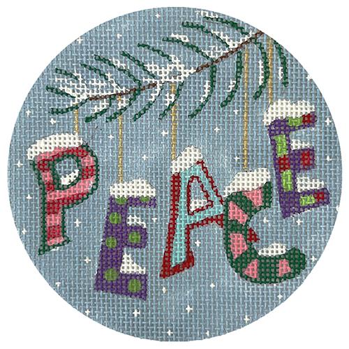 Christmas Words - Peace in Pinks