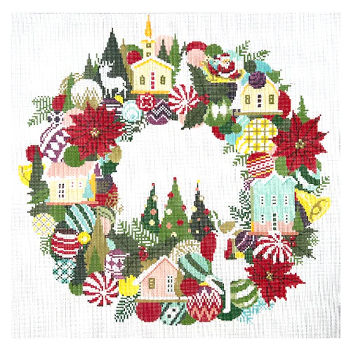 Christmas Village Wreath on 13