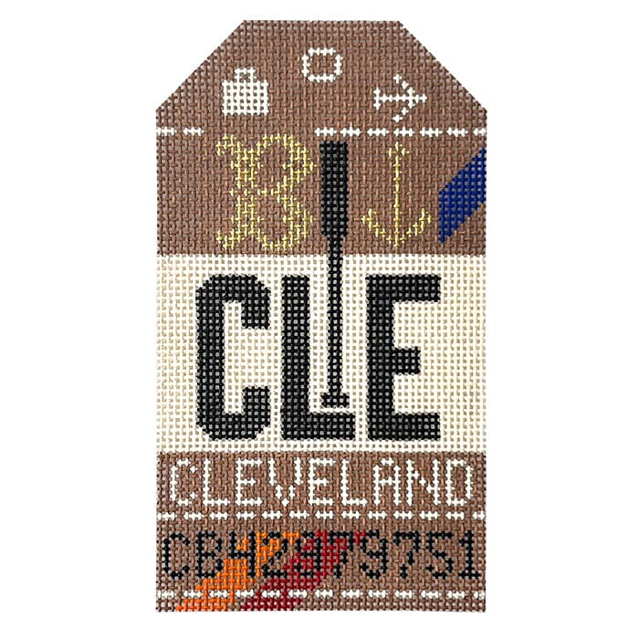 Cleveland CLE Retro Travel Tag