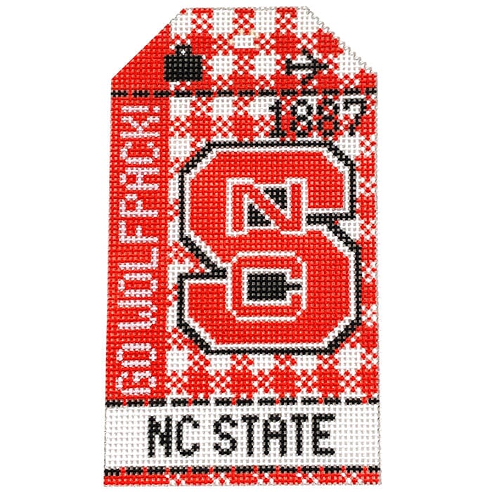 NC State Collegiate Retro Travel Tag