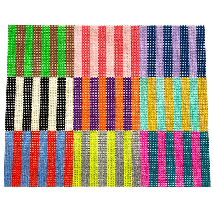 Color Block Stripes Clutch
