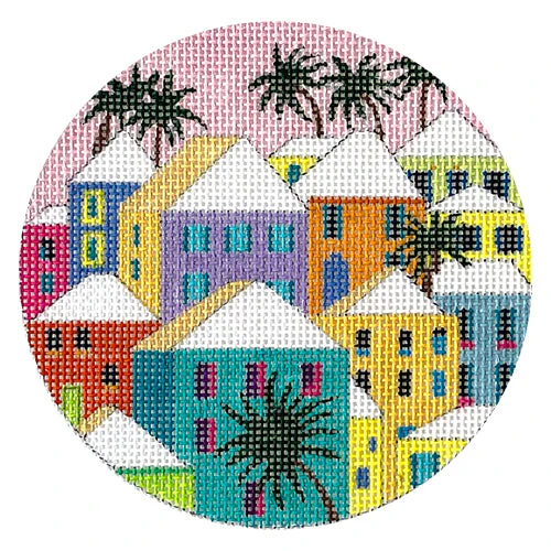 Colorful Houses Round