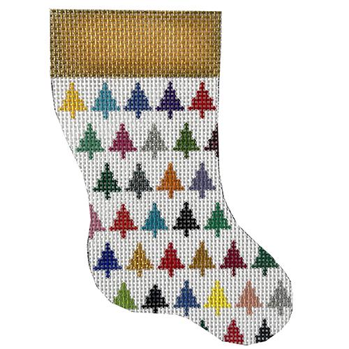 Colorful Trees Mini Stocking