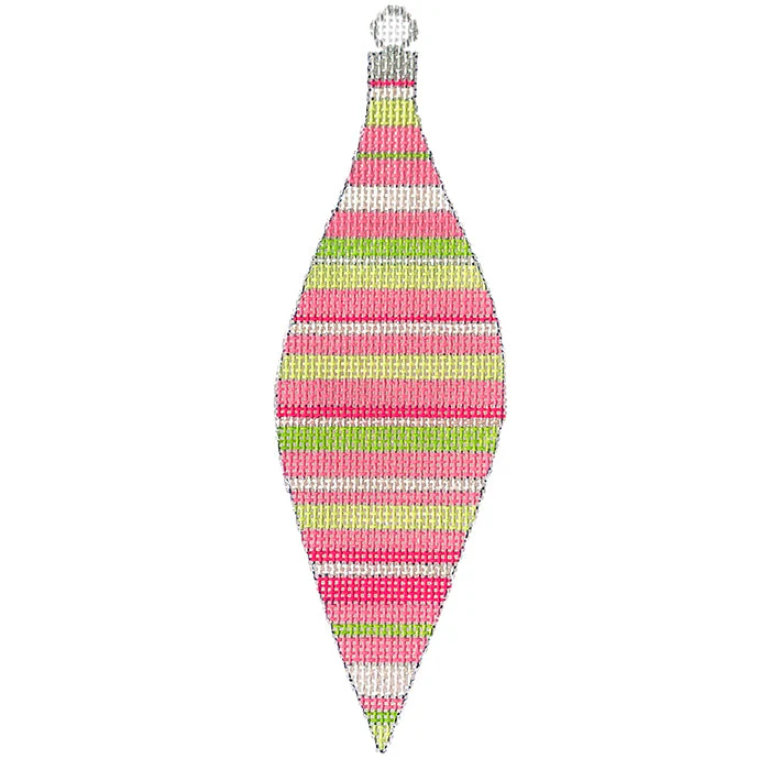 Colors of Christmas Ornament - Preppy Teardrop