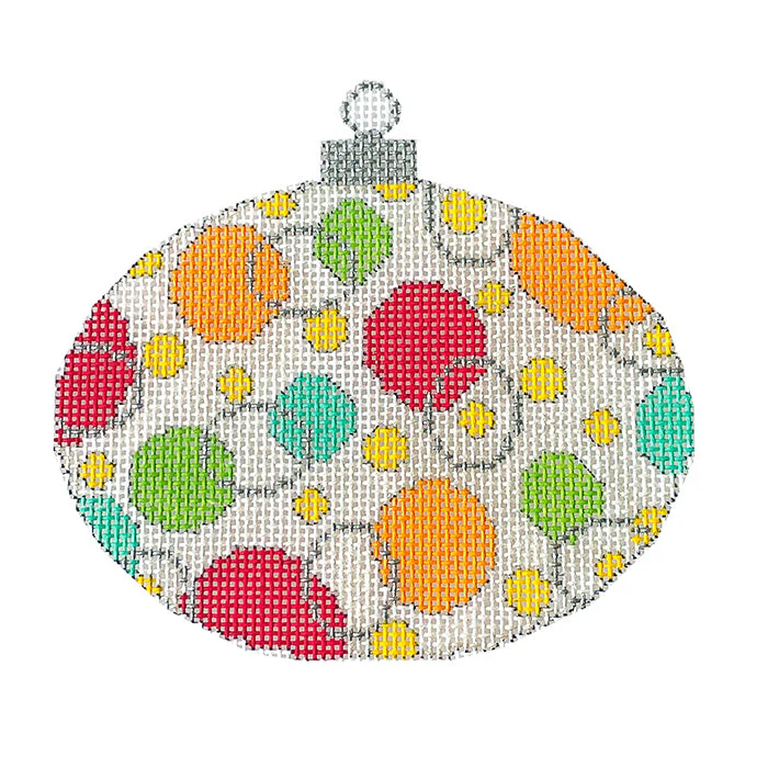 Colors of Christmas Ornament - Toy Box Oval