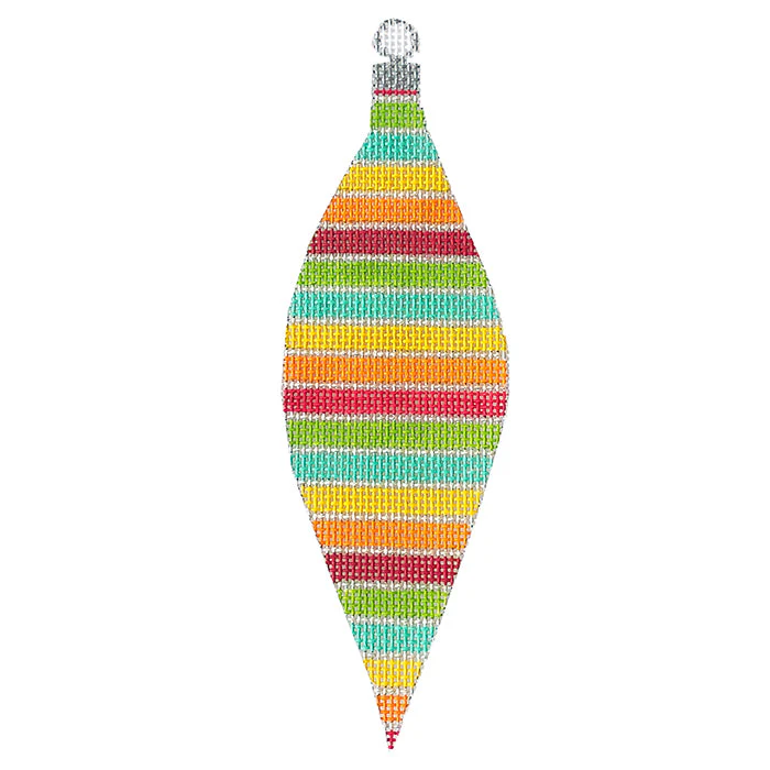Colors of Christmas Ornament - Toy Box Teardrop