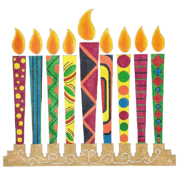 Colors of Hanukkah Menorah