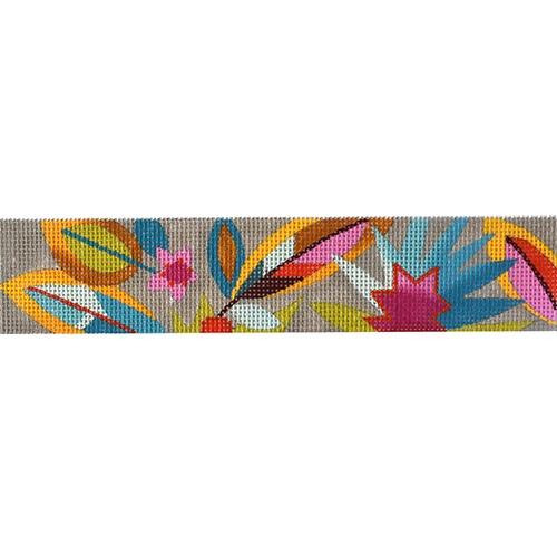 Bracelet - Abstract Leaves on Grey