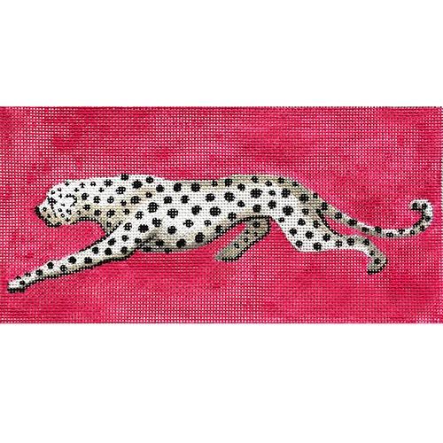 Black and White Leopard on Pink