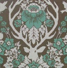 Antler Damask - Burlap