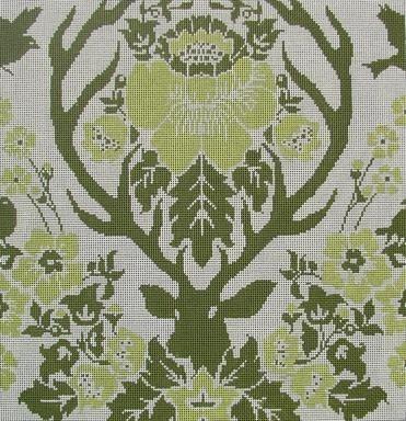 Antler Damask - Sage
