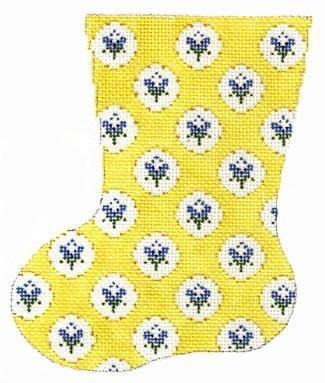 Small Flower Mini Sock - Yellow