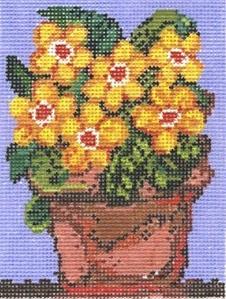 Terra Cotta / Yellow Flowers