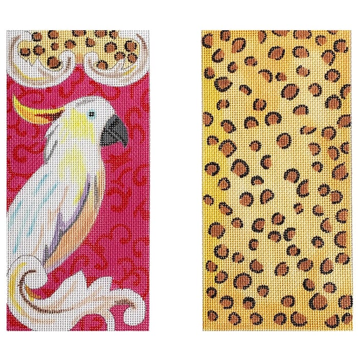 White Parrot & Dots Eyeglass Case