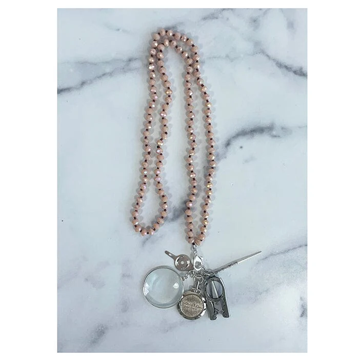 UP UP Chatelaine Necklace - Matte Rose