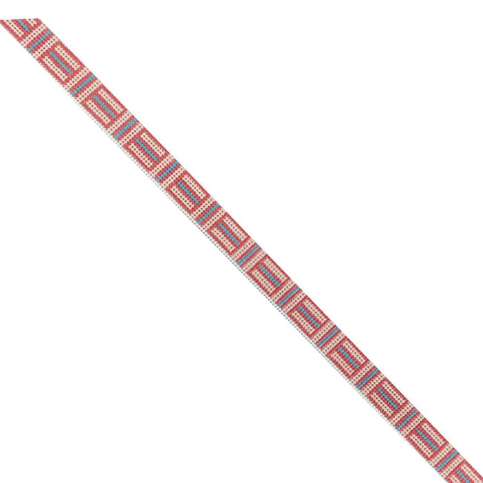 Coral Cross Hatch Double Wrap Bracelet