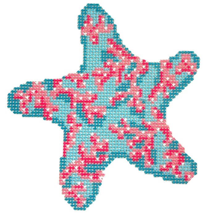 Coral on Blue Starfish