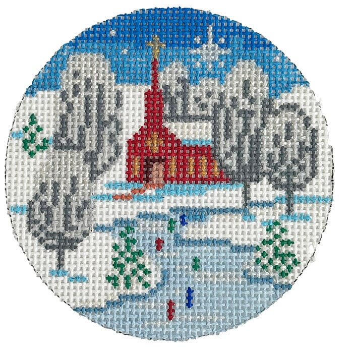 Country Church Scene Round