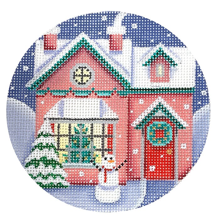 Cozy Christmas Cottage Round