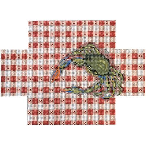 Crab on Tablecloth Brick Cover